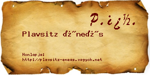 Plavsitz Éneás névjegykártya